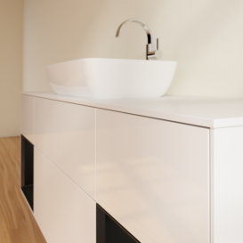 Тумба под раковину Villeroy & Boch Finion 160х50,1 см с подсветкой МДФ глянцевый белый лак/стекло белое матовое G861PDGF