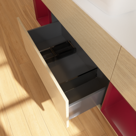 Тумба под раковину Villeroy & Boch Finion 160х50,1 см с подсветкой МДФ шпон дуба/стекло белое матовое G861HBPC