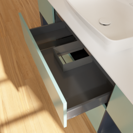 Тумба под раковину Villeroy & Boch Finion 160х50,1 см с подсветкой МДФ оливковый матовый лак/стекло белое матовое G861HGGM