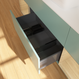 Тумба під раковину Villeroy & Boch Finion 160х50,1 см із підсвічуванням МДФ оливковий матовий лак/скло біле матове G861PCGM