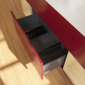 Тумба под раковину Villeroy & Boch Finion 160х50,1 см с подсветкой МДФ пион матовый лак/стекло белое матовое G861PCHB