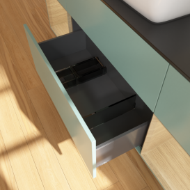 	Тумба под раковину Villeroy & Boch Finion 160х50,1 см с подсветкой МДФ оливковый матовый лак/стекло черное матовое G862PCGM