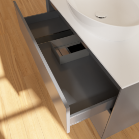 Тумба под раковину Villeroy & Boch Finion 100х50,1 см с подсветкой МДФ антрацит матовый лак/стекло белое матовое G88100GK