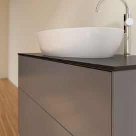 Тумба под раковину Villeroy & Boch Finion 100х50,1 см с подсветкой МДФ антрацит матовый лак/стекло черное матовое G88200GK