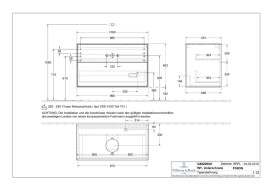 Тумба под раковину Villeroy & Boch Finion 100х50,1 см с подсветкой МДФ шпон дуба/стекло черное  матовое G88200PC