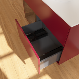 Тумба под раковину Villeroy & Boch Finion 100х50,1 см с подсветкой МДФ пион матовый лак/стекло белое матовое F891GNHB