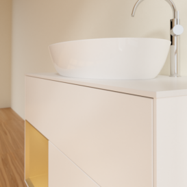 Тумба под раковину Villeroy & Boch Finion 100х50,1 см с подсветкой МДФ белый матовый лак/стекло белое матовое F891HFMT