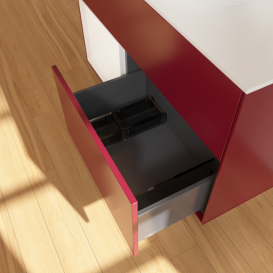 Тумба под раковину Villeroy & Boch Finion 100х50,1 см с подсветкой МДФ пион матовый лак/стекло белое матовое F891MTHB