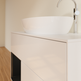 Тумба под раковину Villeroy & Boch Finion 100х50,1 см с подсветкой МДФ глянцевый белый лак/стекло белое матовое F891PDGF