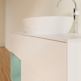 Тумба под раковину Villeroy & Boch Finion 100х50,1 см с подсветкой МДФ белый матовый лак/стекло белое матовое F891GMMT