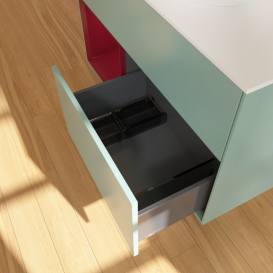 Тумба под раковину Villeroy & Boch Finion 100х50,1 см с подсветкой МДФ оливковый матовый лак/стекло белое матовое F891HBGM