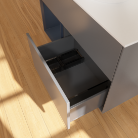 Тумба под раковину Villeroy & Boch Finion 100х50,1 см с подсветкой МДФ антрацит матовый лак/стекло белое матовое F891HGGK