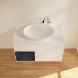 Тумба под раковину Villeroy & Boch Finion 100х50,1 см с подсветкой МДФ белый матовый лак/стекло белое матовое F891HGMT