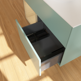 Тумба под раковину Villeroy & Boch Finion 100х50,1 см с подсветкой МДФ оливковый матовый лак/стекло белое матовое F891PCGM