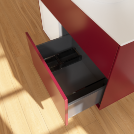 Тумба под раковину Villeroy & Boch Finion 100х50,1 см с подсветкой МДФ пион матовый лак/стекло белое матовое G891GFHB