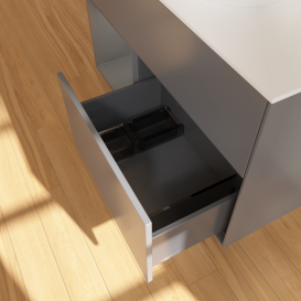 Тумба под раковину Villeroy & Boch Finion 100х50,1 см с подсветкой МДФ антрацит матовый лак/стекло белое матовое G891GKGK