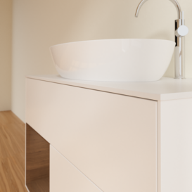 Тумба под раковину Villeroy & Boch Finion 100х50,1 см с подсветкой МДФ белый матовый лак/стекло белое матовое G891GNMT