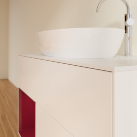 Тумба под раковину Villeroy & Boch Finion 100х50,1 см с подсветкой МДФ белый матовый лак/стекло белое матовое G891HBMT