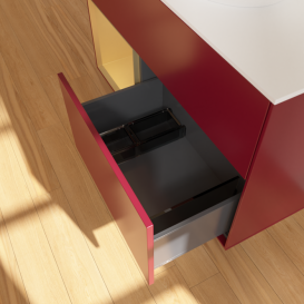 Тумба под раковину Villeroy & Boch Finion 100х50,1 см с подсветкой МДФ пион матовый лак/стекло белое матовое G891HFHB