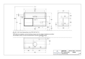 Тумба под раковину Villeroy & Boch Finion 100х50,1 см с подсветкой МДФ белый матовый лак/стекло черное матовое G892GNMT