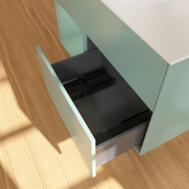 Тумба под раковину Villeroy & Boch Finion 100х50,1 см с подсветкой МДФ оливковый матовый лак/стекло белое матовое G891GMGM