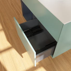 Тумба под раковину Villeroy & Boch Finion 100х50,1 см с подсветкой МДФ оливковый матовый лак/стекло белое матовое G891HGGM