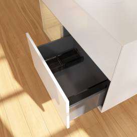 Тумба под раковину Villeroy & Boch Finion 100х50,1 см с подсветкой МДФ глянцевый белый лак/стекло белое матовое G891PCGF