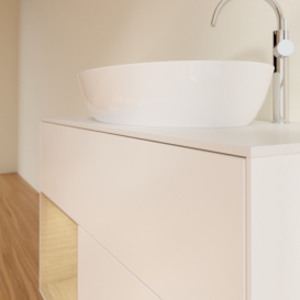 Тумба под раковину Villeroy & Boch Finion 100х50,1 см с подсветкой МДФ белый матовый лак/стекло белое матовое G891PCMT