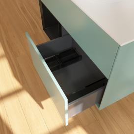 Тумба под раковину Villeroy & Boch Finion 100х50,1 см с подсветкой МДФ оливковый матовый лак/стекло белое матовое G891PDGM