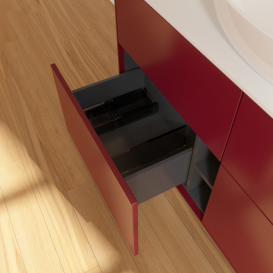 Тумба под раковину Villeroy & Boch Finion 120х50,1 см МДФ пион матовый лак/стекло белое матовое F91100HB