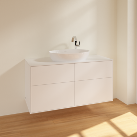 Тумба под раковину Villeroy & Boch Finion 160х50,1 см МДФ белый матовый лак/стекло белое матовое F91100MT