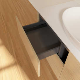 Тумба под раковину Villeroy & Boch Finion 120х50,1 см МДФ шпон дуба/стекло белое матовое F91100PC