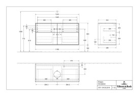 Тумба под раковину Villeroy & Boch Finion 120х50,1 см МДФ шпон дуба/стекло белое матовое F91100PC