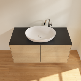 Тумба под раковину Villeroy & Boch Finion 120х50,1 см МДФ шпон дуба/стекло черное матовое F91200PC