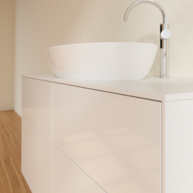 Тумба под раковину Villeroy & Boch Finion 120х50,1 см с подсветкой МДФ глянцевый белый лак/стекло белое матовое G91100GF