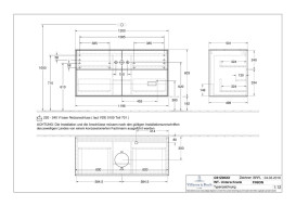 Тумба под раковину Villeroy & Boch Finion 120х50,1 см с подсветкой МДФ антрацит матовый лак/стекло черное матовое G91200GK