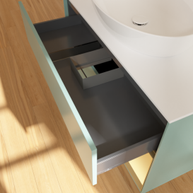 Тумба под раковину Villeroy & Boch Finion 100х50,1 см с подсветкой МДФ оливковый матовый лак/стекло белое матовое F901HFGM