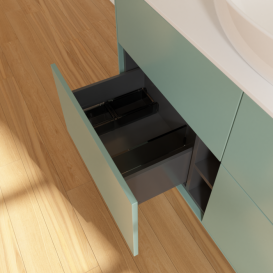 Тумба под раковину Villeroy & Boch Finion 120х50,1 см с подсветкой МДФ оливковый матовый лак/стекло белое матовое G91100GM