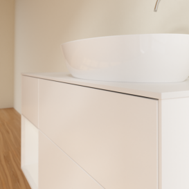 Тумба под раковину Villeroy & Boch Finion 120х50,1 см с подсветкой МДФ белый матовый лак/стекло белое матовое F921GFMT