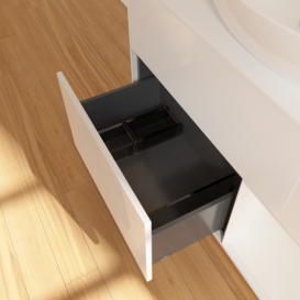 Тумба под раковину Villeroy & Boch Finion 100х50,1 см с подсветкой МДФ глянцевый белый лак/стекло белое матовое G901GFGF