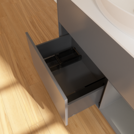 Тумба под раковину Villeroy & Boch Finion 100х50,1 см с подсветкой МДФ антрацит матовый лак/стекло белое матовое G901GKGK