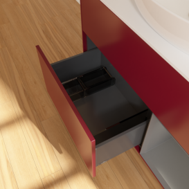 Тумба под раковину Villeroy & Boch Finion 100х50,1 см с подсветкой МДФ пион матовый лак/стекло белое матовое G901GKHB