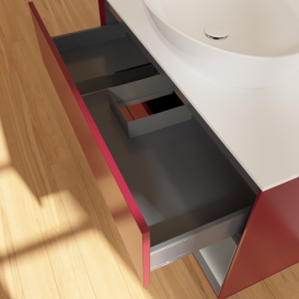 Тумба под раковину Villeroy & Boch Finion 100х50,1 см с подсветкой МДФ пион матовый лак/стекло белое матовое G901GKHB