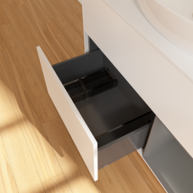 Тумба под раковину Villeroy & Boch Finion 100х50,1 см с подсветкой МДФ белый матовый лак/стекло белое матовое G901GKMT