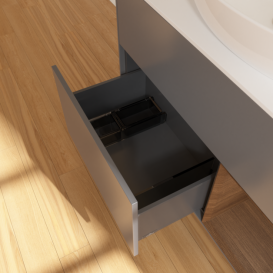 Тумба под раковину Villeroy & Boch Finion 100х50,1 см с подсветкой МДФ антрацит матовый лак/стекло белое матовое G901GNGK