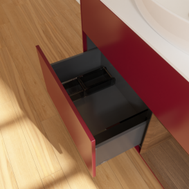 Тумба под раковину Villeroy & Boch Finion 100х50,1 см с подсветкой МДФ пион матовый лак/стекло белое матовое G901GNHB