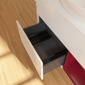 Тумба под раковину Villeroy & Boch Finion 100х50,1 см с подсветкой МДФ глянцевый белый лак/стекло белое матовое G901HBGF