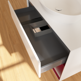 Тумба под раковину Villeroy & Boch Finion 100х50,1 см с подсветкой МДФ белый матовый лак/стекло белое матовое G901HBMT