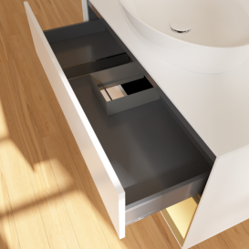 Тумба под раковину Villeroy & Boch Finion 100х50,1 см с подсветкой МДФ белый матовый лак/стекло белое матовое G901HFMT