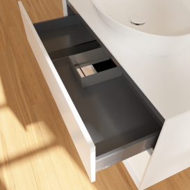 Тумба под раковину Villeroy & Boch Finion 100х50,1 см с подсветкой МДФ белый матовый лак/стекло белое матовое G901MTMT